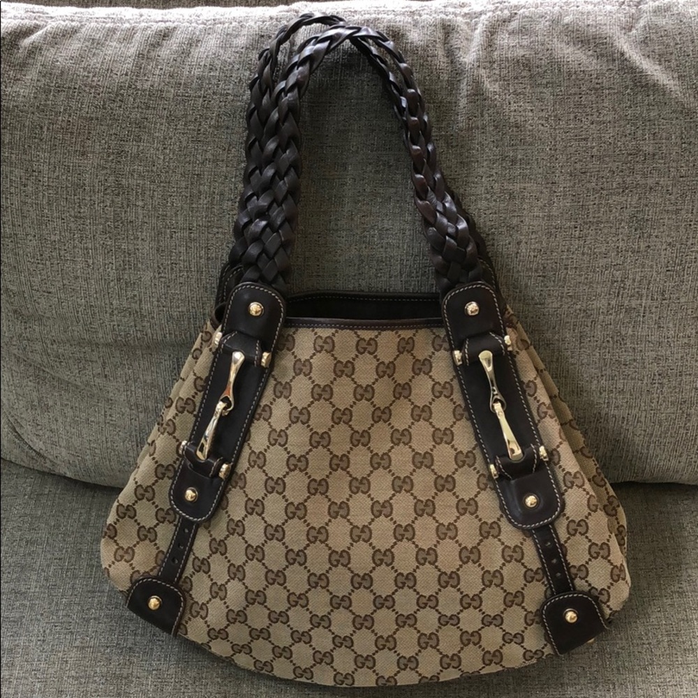 Gucci Pelham Monogram Brown Hobo Handbag